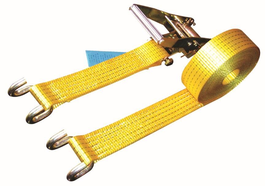 2" x 11 ft. Over the Wheel 3Point Auto Tie Down Strap w/ 3 Hooks & 3 Sliding Cleats