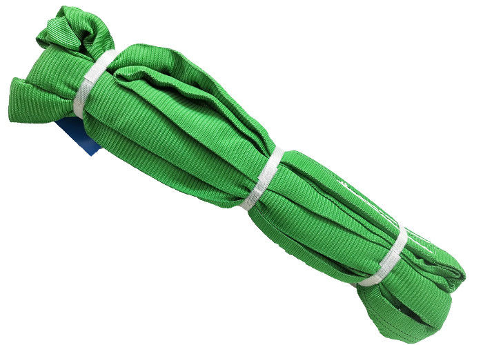 Durable Industrial Lifting Slings Polyester Endless Slings Green Color