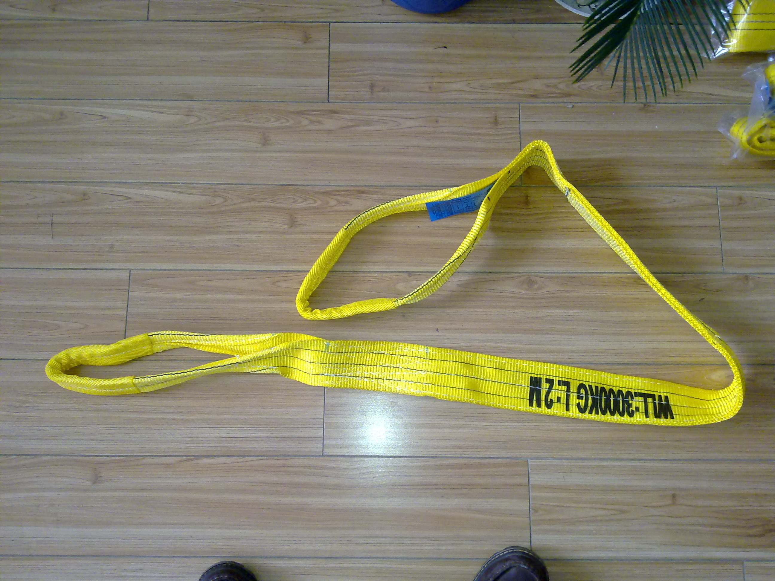 Polyester Duplex bing Slings , Yellow 3 Ton Flat Eye Sling For Crane