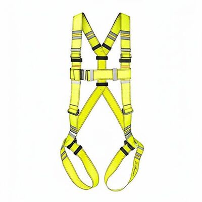 buy visibility Yellow With Reflective Strips Full Body Harness 45mm Width General Fall Arrest Gear for Worker Safety on Job Sites online manufacture