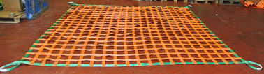 Lifting Polyester Cargo Netting , Flat Webbing Pickup Truck Bed Cargo Net