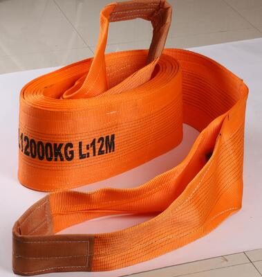 Buy 12 Ton 7:1 Double Eye Webbing Sling Manufacturer | CE / GS Certified Polyester Lifting Sling Supplier in China online manufacture