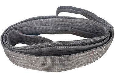 Grey Color Polyester Flat Webbing Sling Duplex Layer Lifting Sling Tool