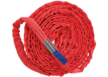 Red 5T Endless Polyester Round Sling Oxidation Resistance With Blue Label