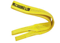 Polyester Duplex Flat Eye Sling 3 Ton Yellow Color For Crane