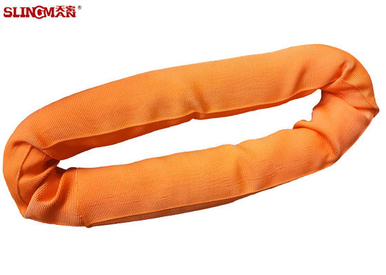 Buy Soft Orange 20 Ton Polyester Endless Slings , Eye To Eye Duplex Lifting Slings online manufacture