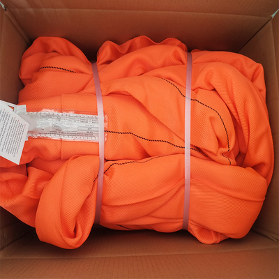 Buy Jacket Twill Weave Polyester Round Sling Endless Orange Color Vertical 40000 LBS online manufacture