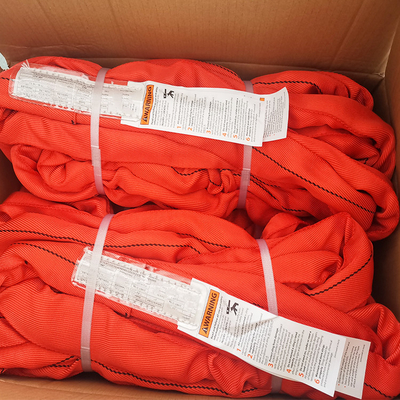 Buy OEM Heavy Duty Polyester Endless Round Sling Red Vertical 7 tons online manufacture