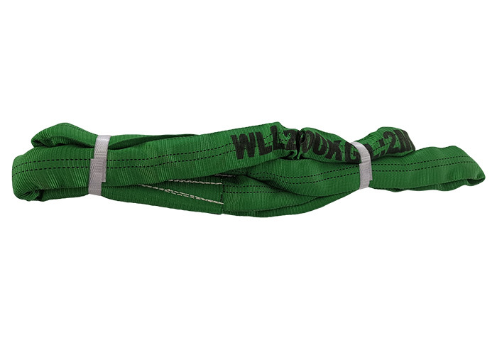 Durable Industrial Lifting Slings Polyester Endless Slings Green Color