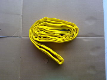 Flexible Yellow Polyester Endless Round Sling 3000Kg For Port Loading