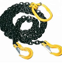Customized Lifting Chain Slings , G80 Two Leg Chain Sling For Lifting And Rigging