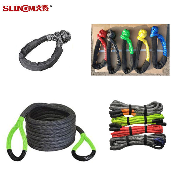 12ton Car Traction Nylon Heavy Duty Tow Straps For Truck Kinetic Recovery